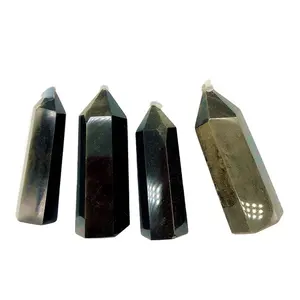 Torre de cristal de cuarzo curativo, punto de cristal curativo de obsidiana dorada Natural, producto de fábrica