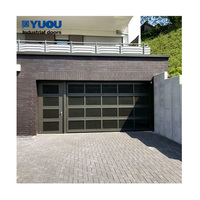 Porte sectionnelle alu 16x8, verre trempé, vue complète, prix, option Plexiglas