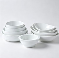 Bol à salade en céramique blanc écologique, vente en gros, vaisselle minimaliste en porcelaine, bol multi-tailles, boîte cadeau, vaisselle personnalisée