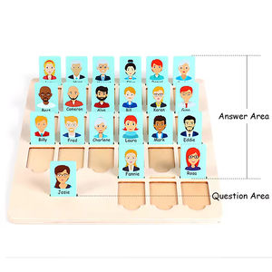 Gioco da Tavolo in Legno per Bambini EDULAND - Indovina Chi Sono per Bambini dai 5 ai 7 Anni, Esercizio di <span class=keywords><strong>Ragionamento</strong></span> <span class=keywords><strong>Logico</strong></span> e Memoria, Giocattolo Educativo - Product Image 3