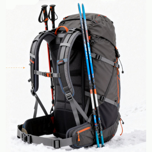 Sac à dos de randonnée Shunwei personnalisé grande capacité 50-70L en nylon unisexe, dos ergonomique, imperméable pour l'escalade et le trekking - Product Image 3