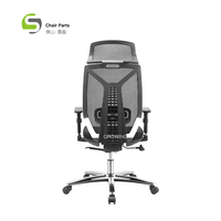 Pièces de chaise de bureau de couleur blanche en nylon fort de fabricant professionnel kits de cadre arrière de chaise pivotante ES405W