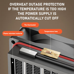 2 in 1 elektrikli ısıtıcı taşınabilir PTC eleman uzay fan-ısıtıcı soğuk ve sıcak havalı ısıtıcı bahçe kullanımı için - Product Image 3