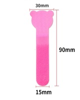 Attaches-câbles auto-adhésifs en nylon Bear, réutilisables et durables, avec boucles Velcro réglables, pour organiser les cordons de bureau, de salle de bain et de cuisine