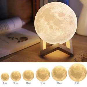 Lampade per la stanza 3D luce della luna da DIY Design Design LOGO luce notturna calda luce notturna 3D camera da letto decorazione della casa - Product Image 2