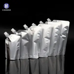 Supplier factory Custom wholesale Reusable 100ml 500ml plastics Aluminum Foil Spout Pouch Drink Packaging Bags Juice bags