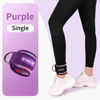 Support de cheville professionnel pour fitness en intérieur avec anneau double en D pour entraînement de la force des hanches et anneau de pied à double support de cheville