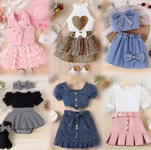 Lotes de Ropa Infantil al por Mayor, Artículos Nuevos a Granel, Vestidos de Verano para Niñas, Entrega Aleatoria - Product Image 1