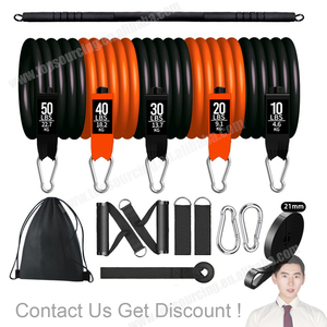 Gimnasio en casa culturismo bandas elásticas ejercicio entrenamiento barra Fitness Stick deporte tirar cuerda Pilates <span class=keywords><strong>Bar</strong></span> <span class=keywords><strong>Kit</strong></span> con bandas de resistencia Set - Product Image 1