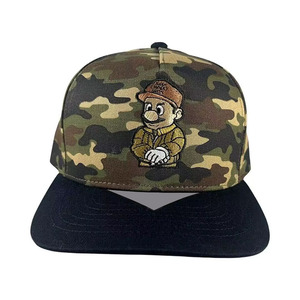 Gorra Trucker Personalizada Chapo <span class=keywords><strong>Bros</strong></span> con Parche Bordado con el Logotipo de JGL México 701 en el Lateral, Camuflaje Verde con Negro, Gorra Snapback - Product Image 1