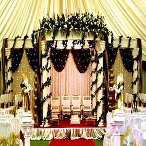 Nouveau Mandap de mariage en FRP de style romain USA, Piliers romains élégants en fibre pour mariage USA, Décoration de Mandap de mariage en FRP de style romain USA - Product Image 1