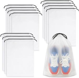 Transparent Waterproof PEVA Material Reusable Dustproof Drawstring <b>Shoe</b> Bags <b>for</b> Travel Large Storage Portable <b>for</b> Men and <b>Women</b> - Product Image 1