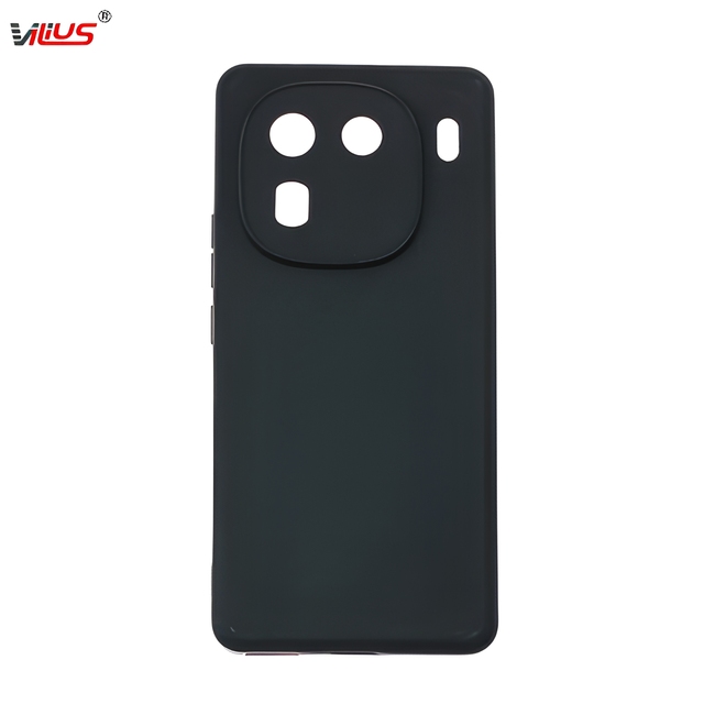 Full Coverage Camera Protection Case for VIVO Ultra Matte Black Soft Silicone Protective Back Cover Mobile Accessory