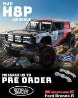 MJX H8P 1:8 échelle Bronco R sous licence 4WD RC Rock Crawler avec moteur sans balais 80A ESC 3S alliage d'aluminium hors route véhicule à distance