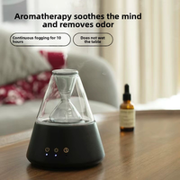 Diffuseur d'arômes portable rechargeable par USB Aroma360 en bois véritable à ultrasons - Modèle de table, 1 an de garantie, sans eau, faible bruit, pour la maison