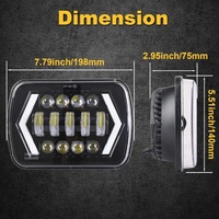 HIACE HOME utilisation pour pick-up 4X4accessoires de carrosserie LED DRL phares 5x7 pouces- [Auxbeam]