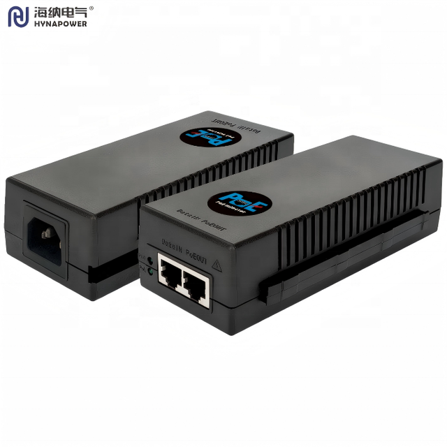 OEM/ODM 30W PoE Injector 90~264Vac Input 48Vdc/0.6A 10G/5G/2.5G/1G Multi-Rate 802.3af/at Desktop CE FCC UL for IP Cameras&Phones