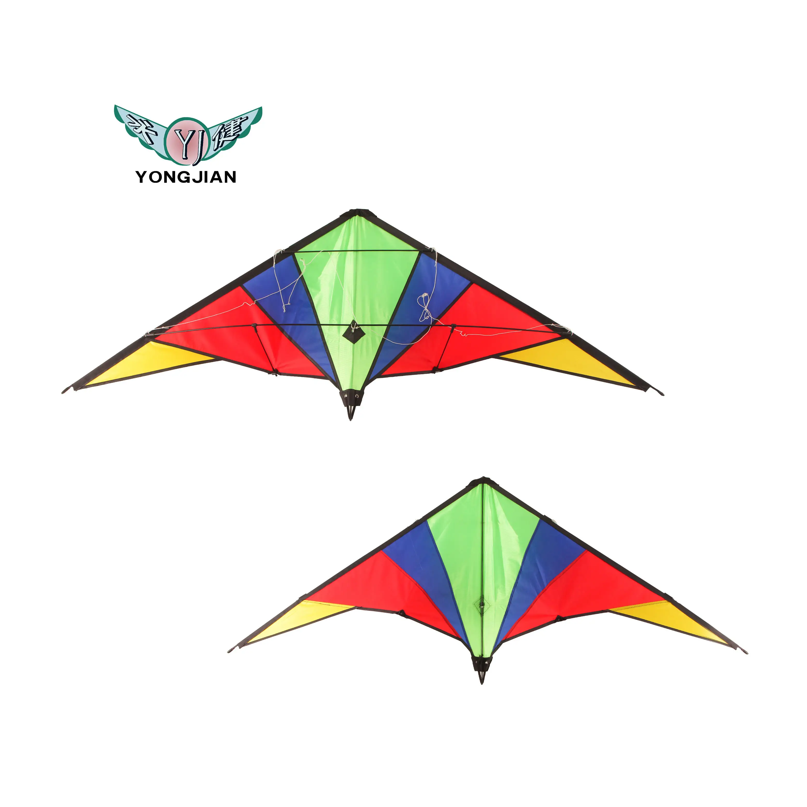 Yongjian 2020 Dual Lijn Gemakkelijk Flying Custom Gedrukt Outdoor Spelen Training Blad Kite Albatross Stunt Kite Van Weifang