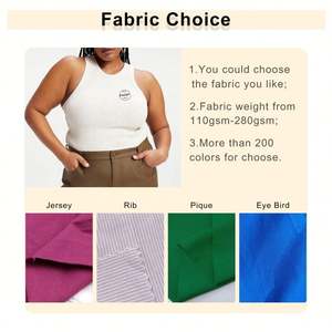 Débardeur ajusté personnalisé avec logo Slim Fit Débardeur côtelé en coton sexy Débardeur côtelé uni et élastique pour la rue pour femmes Vente en gros - Product Image 2