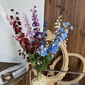 Fleurs artificielles Jinxi en soie pour décorations de mariage, pour la maison et les événements en extérieur, blanc, bleu royal, rose, violet, violet foncé - Product Image 1