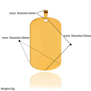 Nhà Sản Xuất Cung Cấp Trực Tiếp Của Titan Thép Không Gỉ Thẻ Trống <span class=keywords><strong>Laser</strong></span> Khắc Con Chó Thẻ Vòng Cổ Mặt Dây Chuyền Vật Nuôi Thẻ - Product Image 5