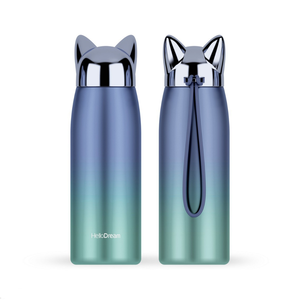 Boccetta elegante del bicchiere della bottiglia di acqua delle orecchie di gatto sveglie, tazza di viaggio inossidabile di Thermos di vuoto - Product Image 5