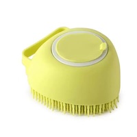 Brosse de massage pour animaux de compagnie en silicone, outils de nettoyage pour chats et chiens, brosse à bulles de massage, design carré en forme de cœur