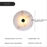 Lampu Dinding Marmer Alabaster Spanyol Bulat Grosir Pabrik untuk Ruang Tamu Kamar Tidur Kepala Tempat Tidur Latar Belakang Lorong Lampu Dinding LED