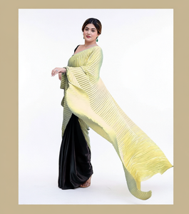 Sari en Georgette Plissé Brodé de Paillettes Style Bollywood pour Femme – Idéal Fêtes et Mariages - Product Image 3
