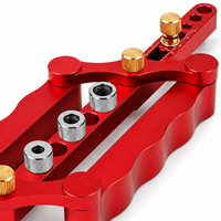 Kit de gabarit de perçage en aluminium LONSLEY 13 pièces, douilles de perçage réglables 6, 8, 10 mm, 17-50 mm pour le travail du bois