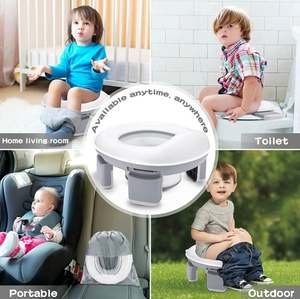 3 in 1 Foldable <b>Portable</b> <b>Potty</b> Training Seat <b>for</b> Toddler <b>Kids</b> Travel with Travel Bag and Storage Bag - Product Image 6