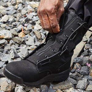 Botas cómodas absorbentes de golpes de alta calidad, zapatos para exteriores, botas de cuero para escalada, botas tácticas de combate del desierto - Product Image 3