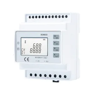 DCM232 Din Rail Dual Channels DC Energy Monitoring Meter for EV Charging Metering