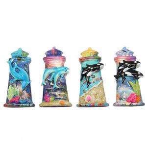 Imanes de Recuerdo con Impresión 3D por Transferencia de Agua, Tema Oceánico, Faro, para Refrigerador - Product Image 1