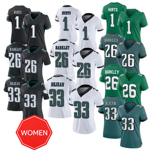 Groothandel Dames- en Kinder Philadelphia 26 Saquon Barkley 1 Jalen Hurts 33 DeJean American Football Shirts Gestikte Shirts - Product Image 1