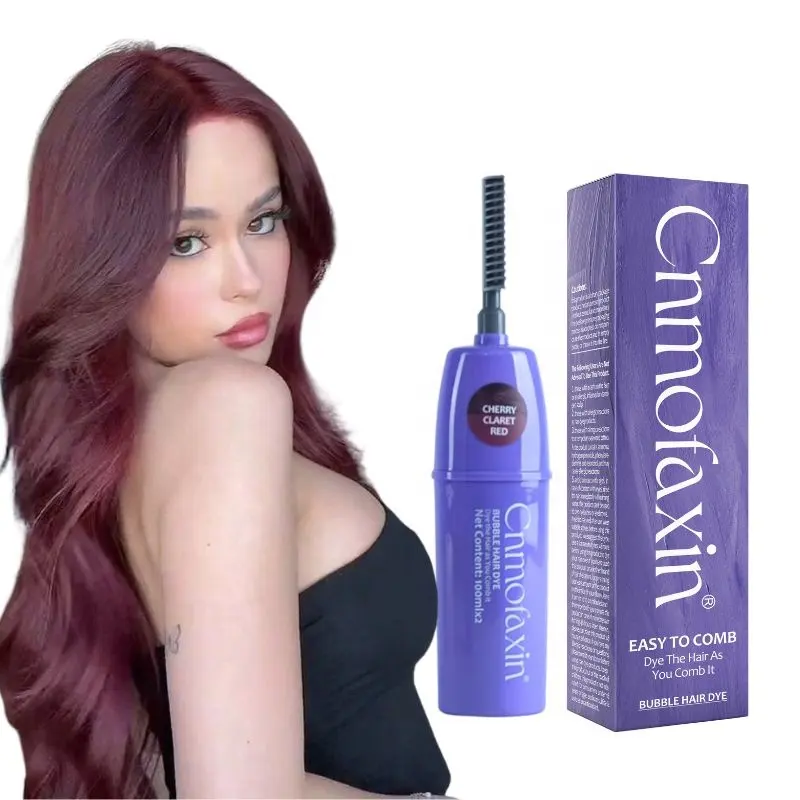 Venta caliente semipermanente tinte para el cabello crema teñir el cabello en casa sin perder tiempo más conveniente