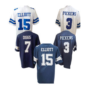 2025 nouveaux maillots de football américain cousus Dallas 3 Pickens 15 Elliott 4 Prescott 88 Lamb 11 Parsons 7 Diggs 20 Pollard - Product Image 3