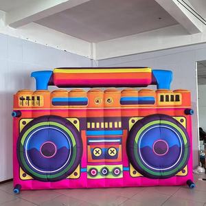 Caja de pluma inflable de radio inflable de iluminación para decoración de festivales de música - Product Image 1