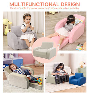 2 в 1, мягкий складной детский диван, кресло для детской комнаты, мини-диван-кровать, детская плюшевая подушка, детский диван, диван - Product Image 3