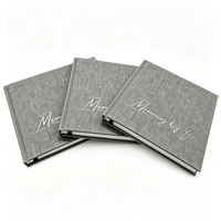 Usine d'impression de livres commémoratifs personnalisés OEM ODM pour bébés, enfants et adultes, en tissu de lin, couverture rigide, pour livre d'or funéraire