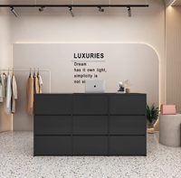 Comptoir de réception en noyer pour bureau commercial, salon, personnalisé, unique, bureau d'accueil
