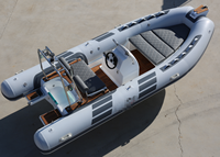 Hovercraft à coque en fibre de verre Qingdao Haohai pour passagers, canoë, bateau pneumatique avec logo personnalisé
