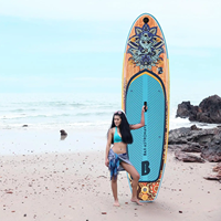 Offre Spéciale Fleur Drop Stitch 11 'Gonflable Yoga Surf Sup Paddle Board Stand up Sup Board pour Adultes