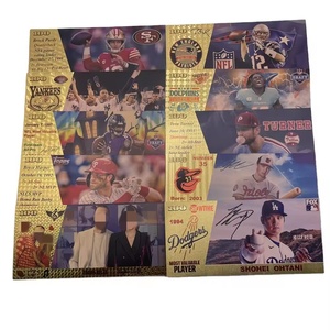 Livraison gratuite Amérique Baseball Player Sport Card Souvenir Gift 100 Dollars Bill Note Polymer Gold Foil Plated Banknote - Product Image 1