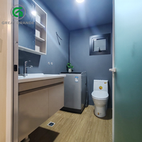 Maison modulaire en conteneur maritime commercial à double étage de 20 pieds avec façade en verre, maison temporaire mobile avec le design le plus récent