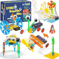 Kit Robot edukasi gagang plastik mainan Teknik Sains Robot Robot batang anak-anak