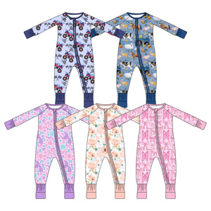 Baju Bayi Baru Lahir Organik 95% Bambu 5% Spandex, Romper, Pakaian Tidur Anak Balita - Product Image 1