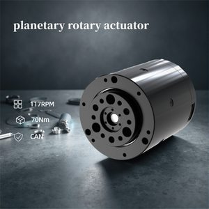 มอเตอร์ไร้แปรงถ่านแม่เหล็กถาวรแบบแพลนเนทารี่ <span class=keywords><strong>แรง</strong></span>บิดสูง 70 นิวตันเมตร 48 โวลต์กระแสตรง 117 รอบต่อนาที ขนาด 200 มม. ระดับการป้องกัน IP54 ติดตั้งแบบหน้าแปลน ขนาดกะทัดรัด สำหรับหุ่นยนต์ - Product Image 2