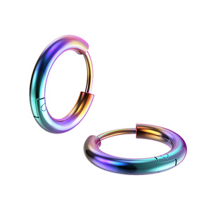 Cartilage Helix Lobes <strong>Sleeper</strong> Hoop <strong>Earrings</strong> for <strong>Men</strong> Women 8mm/10mm/12mm/14mm Stainless Steel Hypoallergenic Round Hoop <strong>Earrings</strong> - Product Image 1