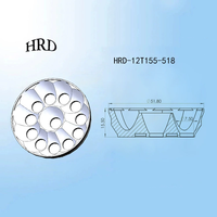 Réflecteur LED à 12 lumières à haute réflectance, en alliage d'aluminium usiné CNC, avec revêtement sous vide, support de lampe, personnalisation OEM ODM
